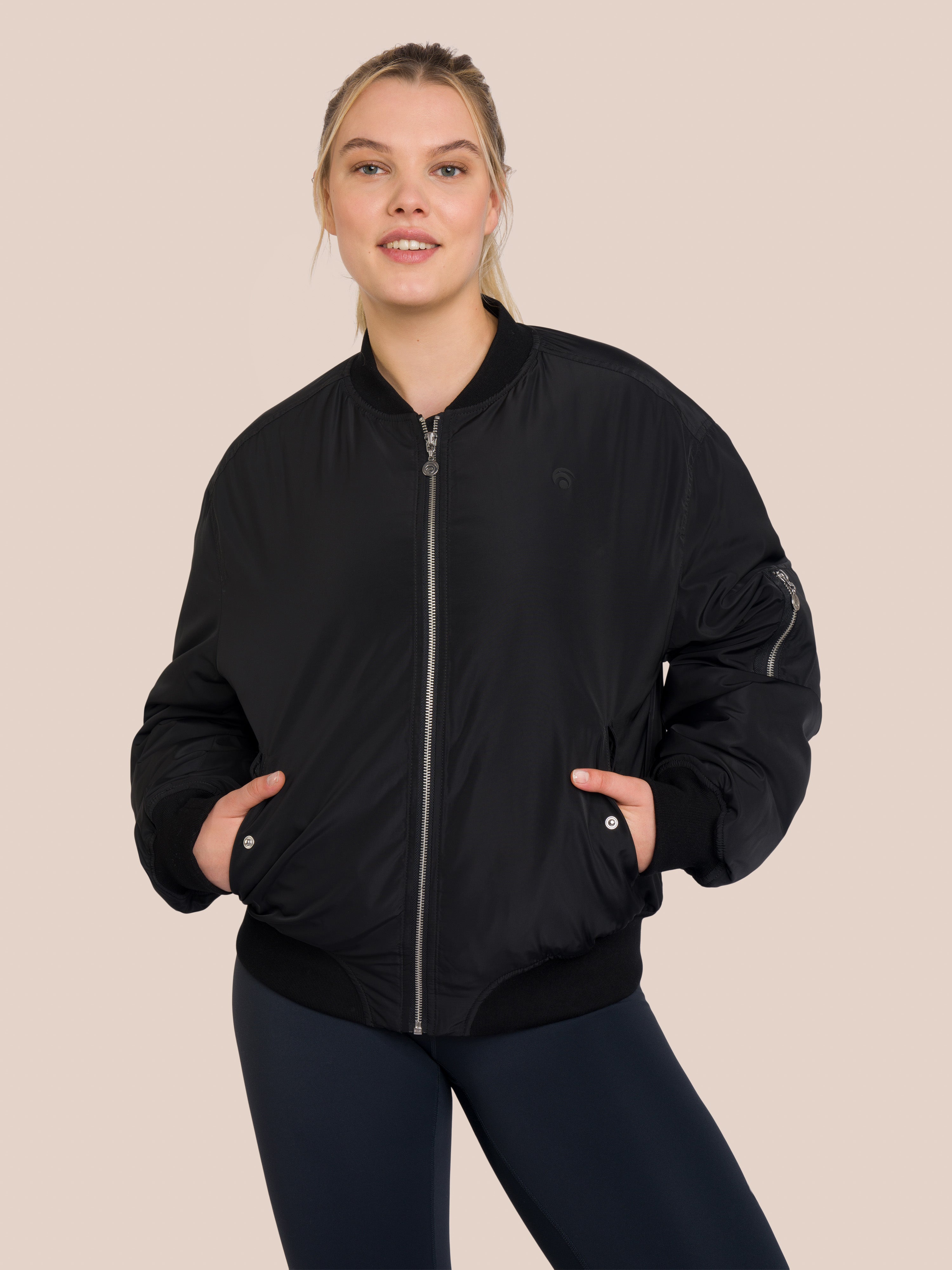Gianna Bomber Jacket - Yoga Jacket - Black