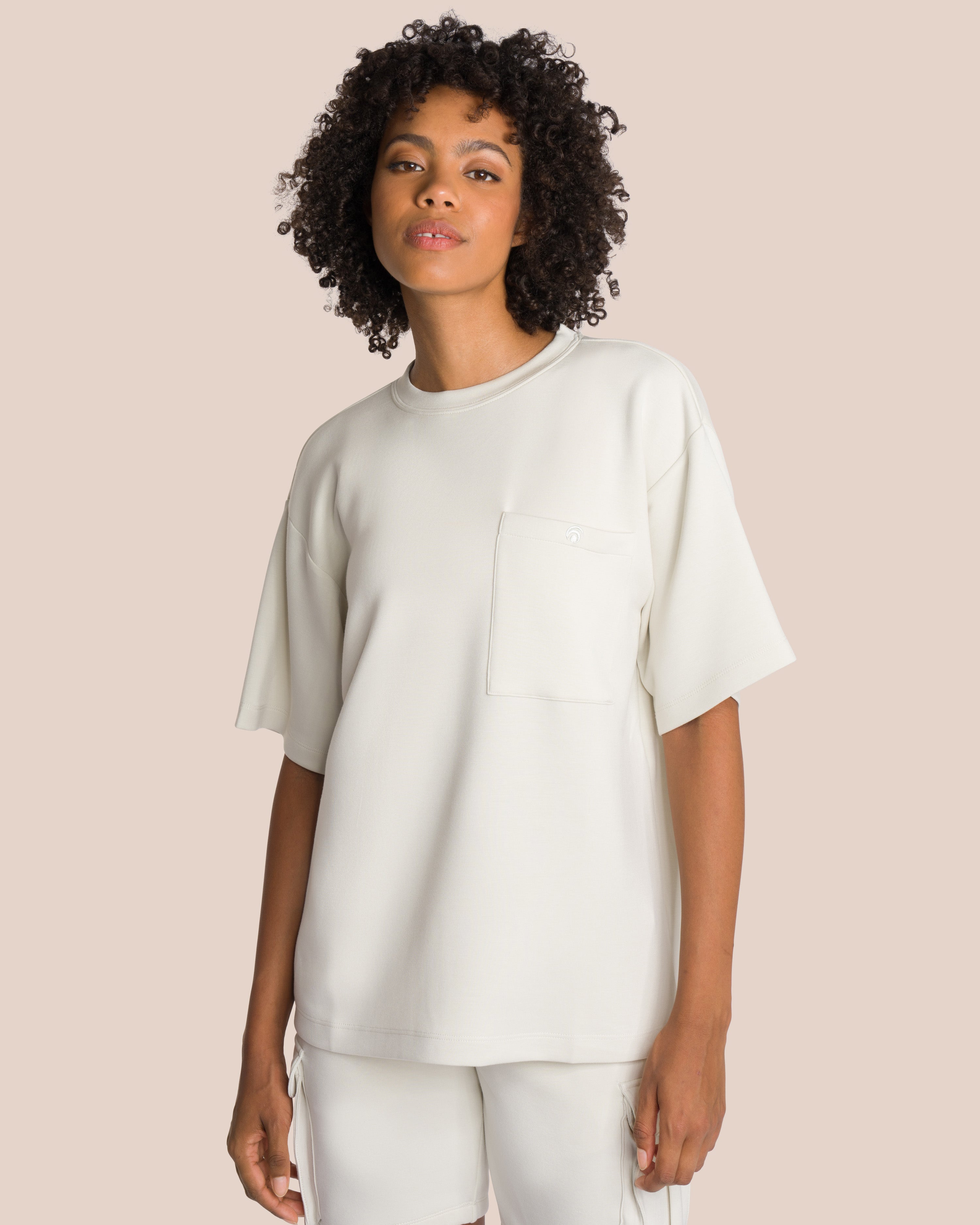 Cruz Unisex T-Shirt - Yoga T-Shirt - Beige