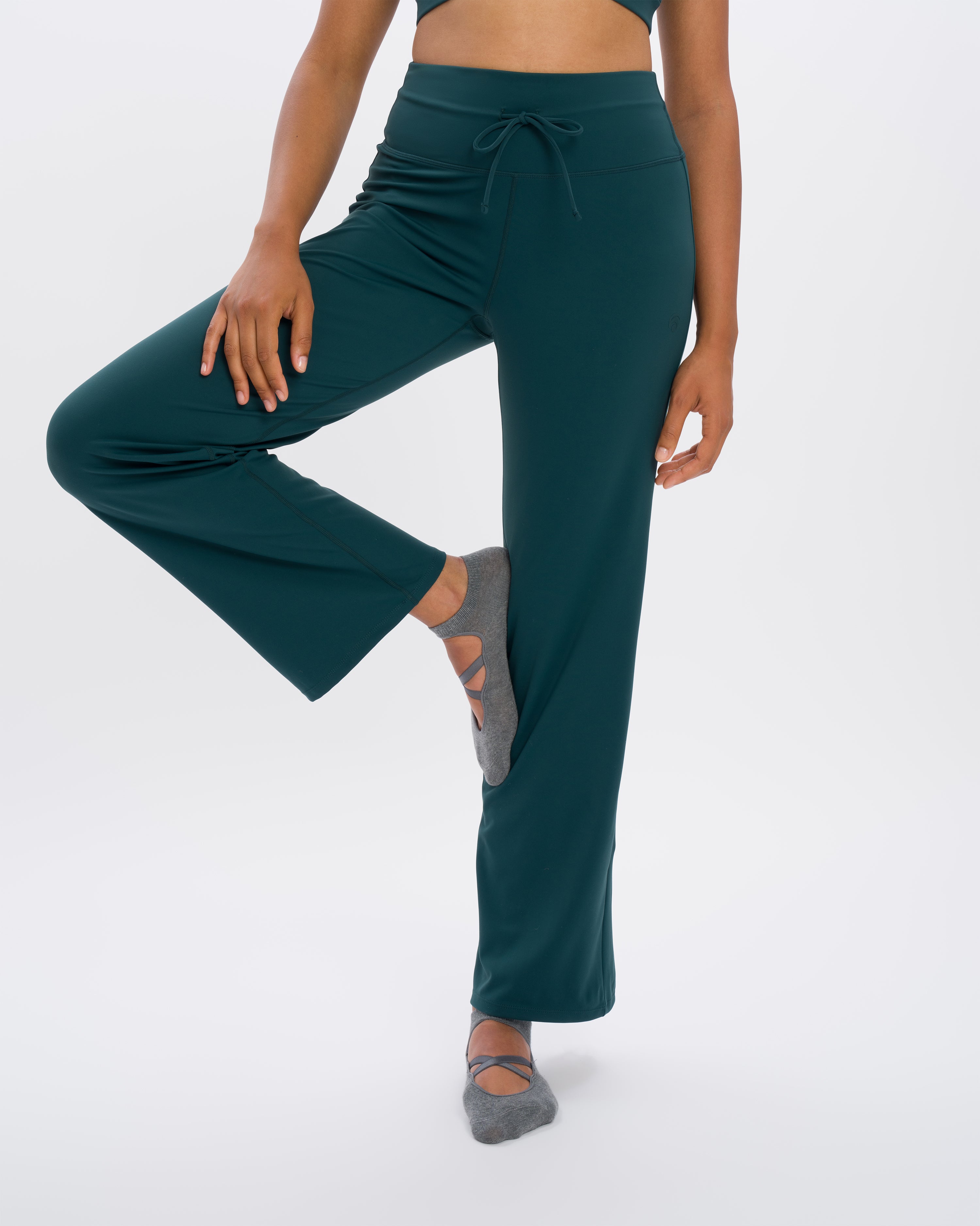 Eve Wideleg Set - Emerald Green - Yoga Set