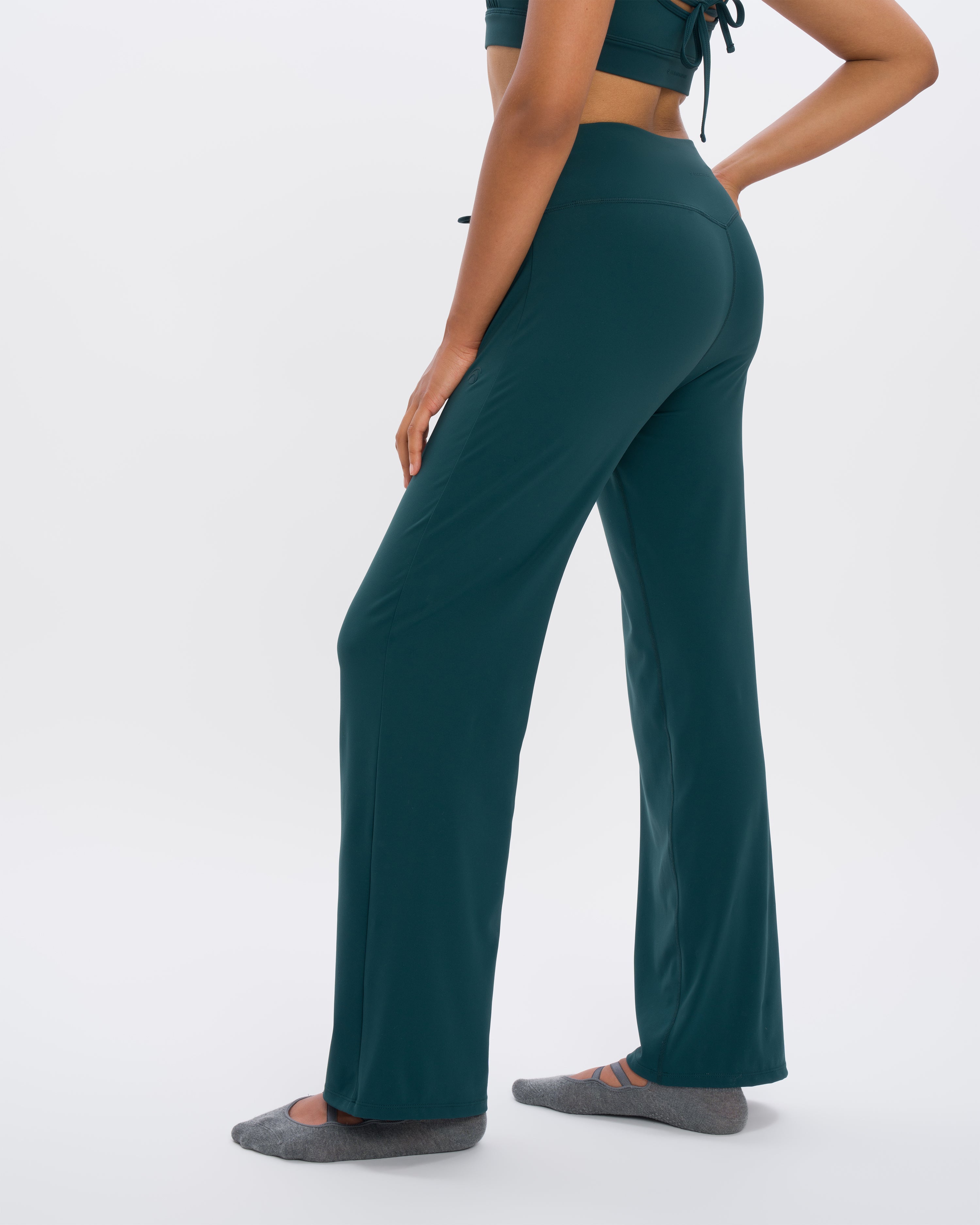Eve Wideleg Set - Emerald Green - Yoga Set