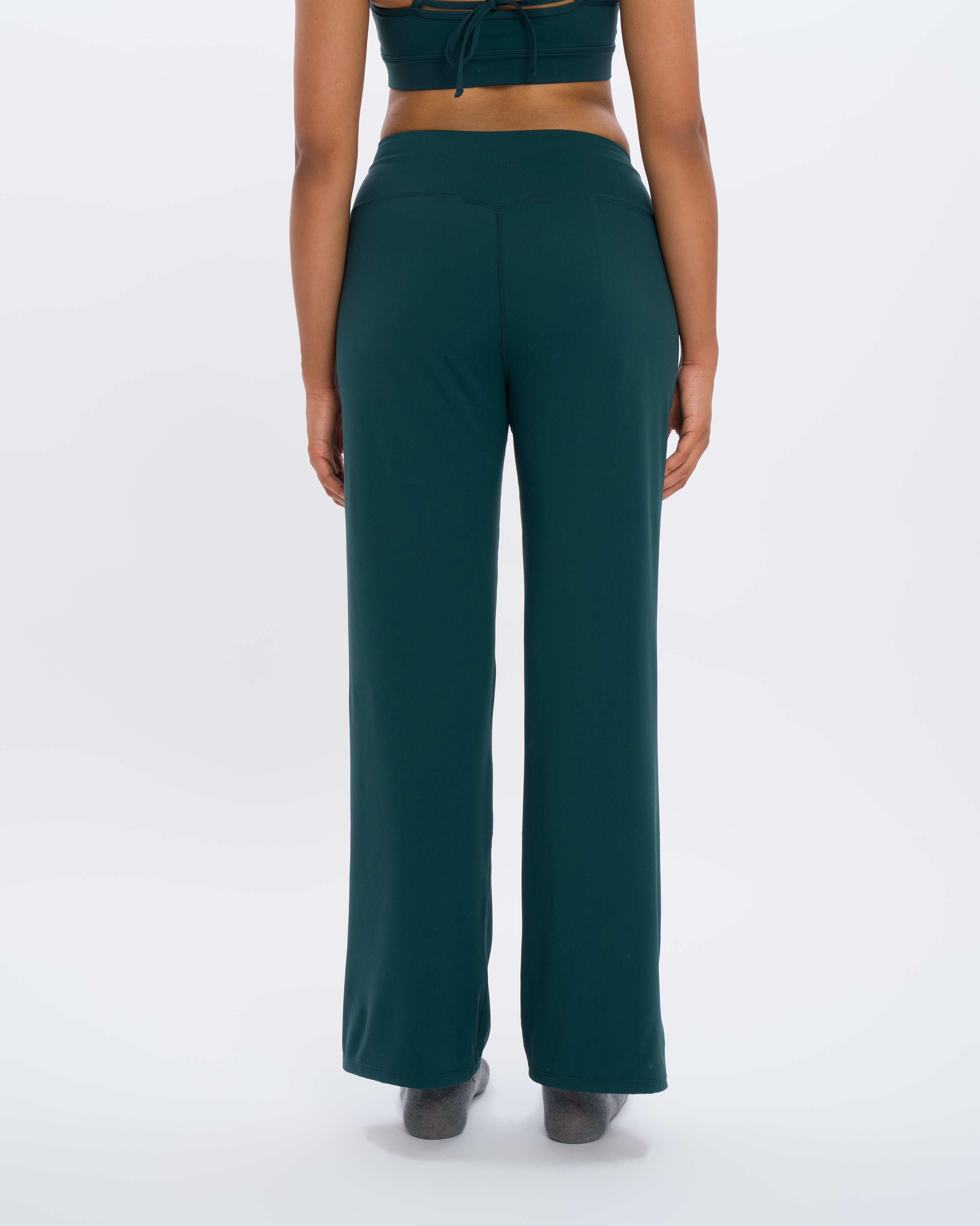 Eve Wideleg Set - Emerald Green - Yoga Set