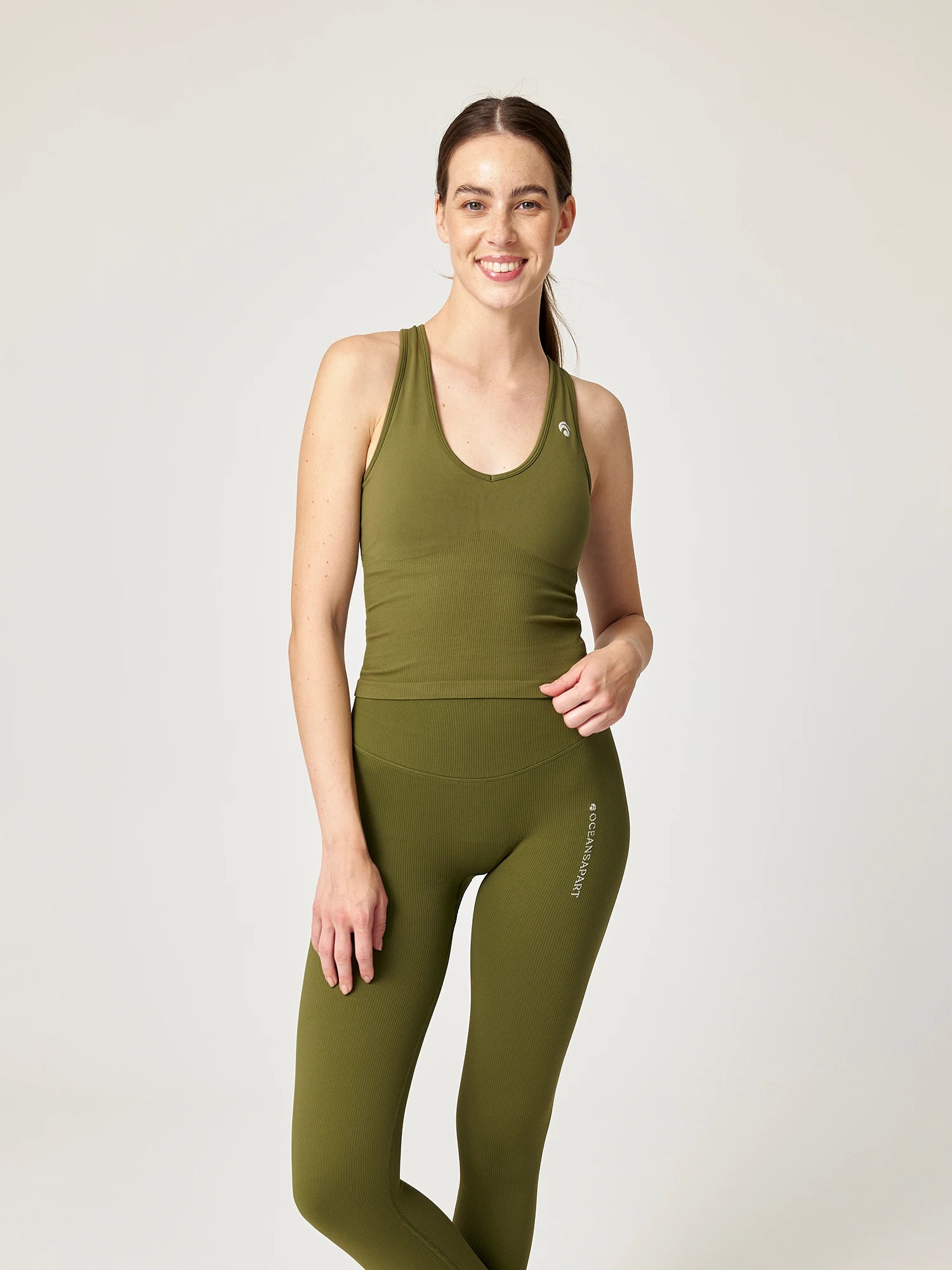 Brandy Set - Khaki - Yoga Set - Green