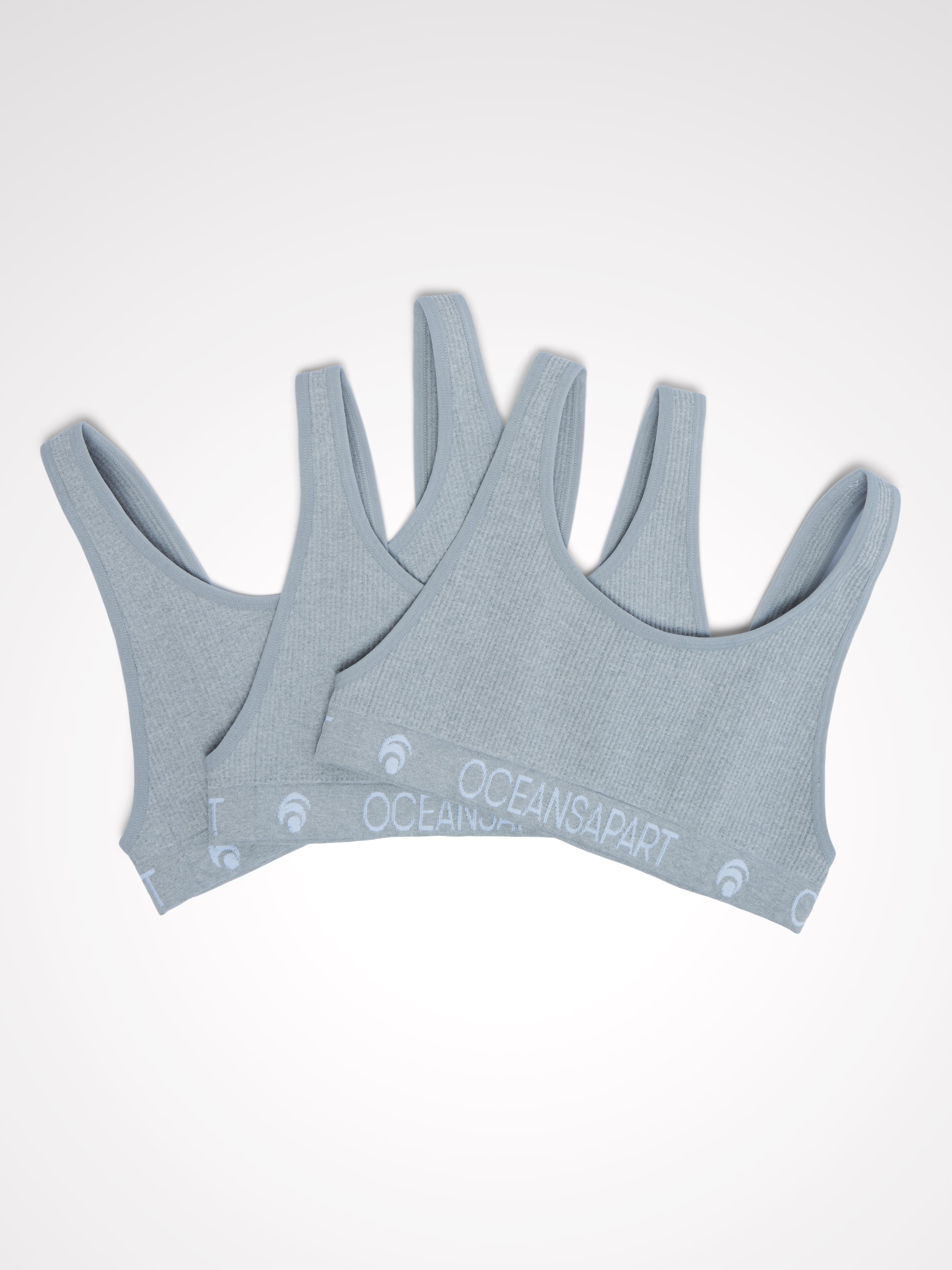 Ariel Seamless Bra Set Deluxe - Light Grey Melange - Yoga Set