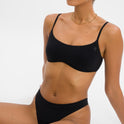 Cloudy Thong Set - Black