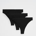 Cloudy Thong Set Deluxe - Black