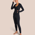 Shania Top Zip Set Deluxe - Black