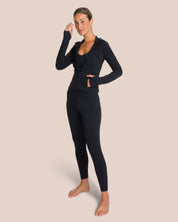 Shania Top Zip Set Deluxe - Black